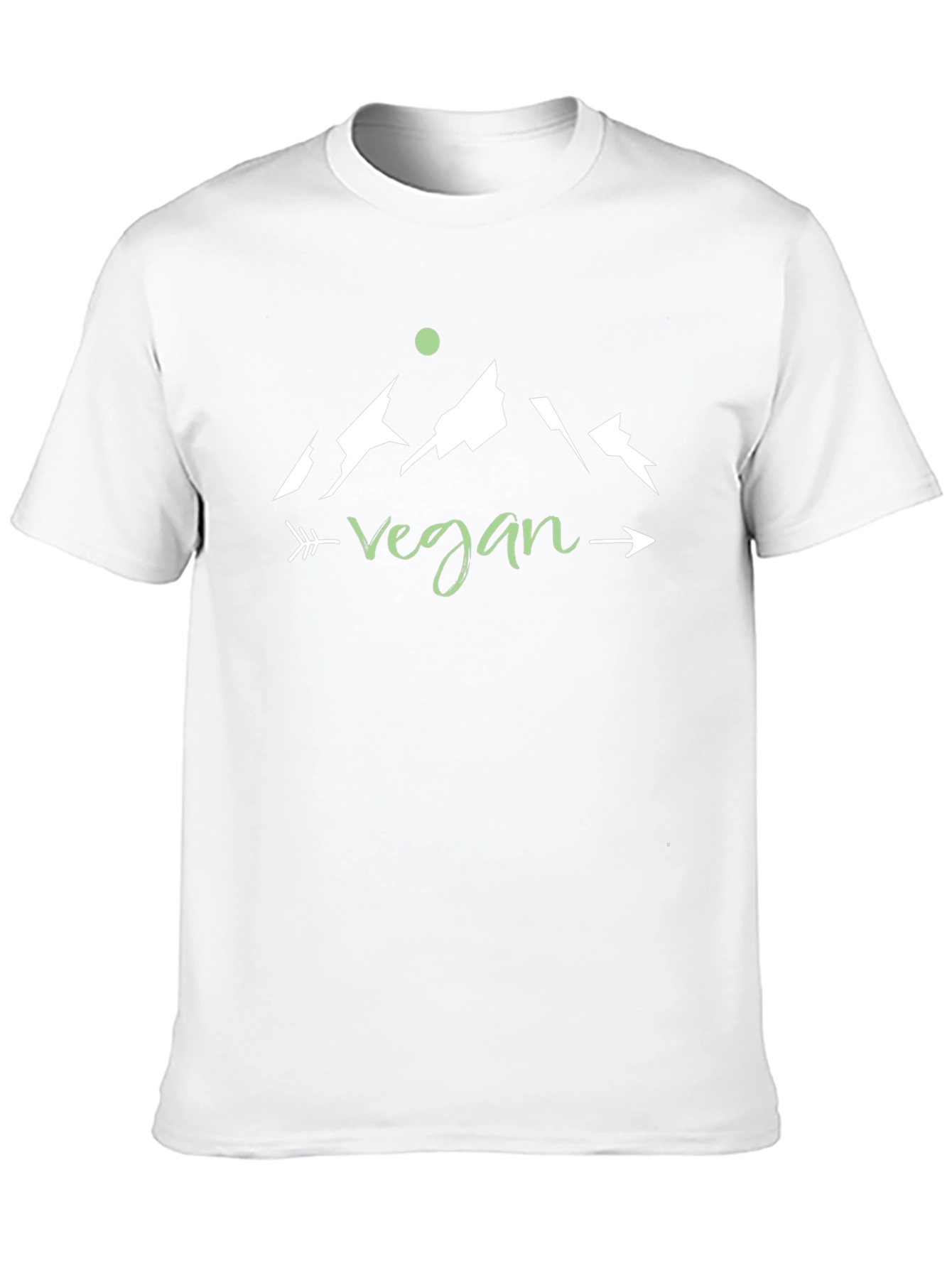 Black Vegan Mountain Arrow T-Shirt - Black view 10