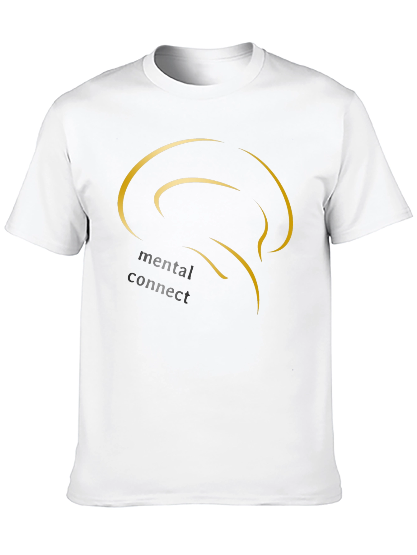 Black Mental Connect Black T-Shirt view 10