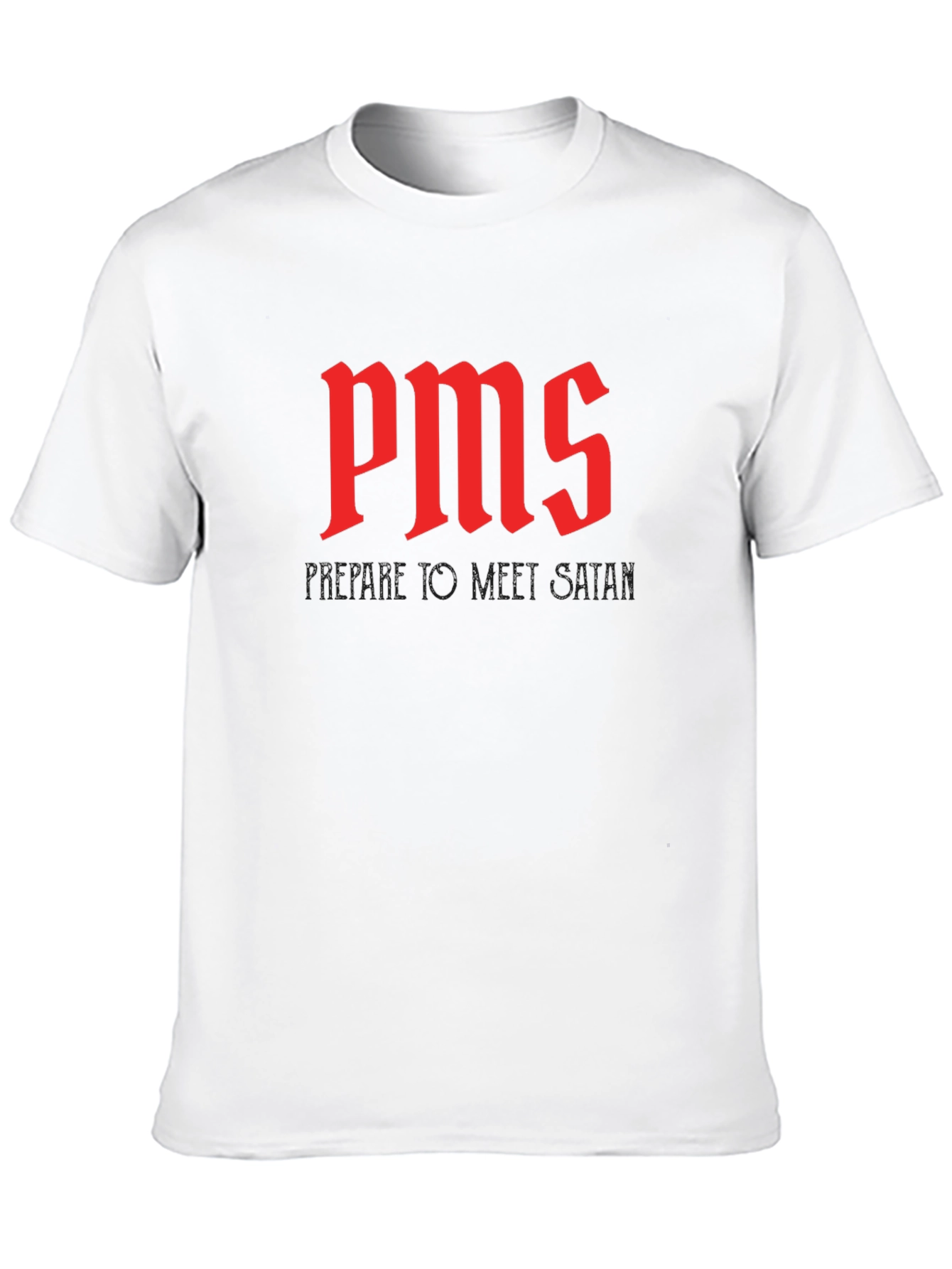 Black PMS Hail Satan Funny Graphic Tee view 10