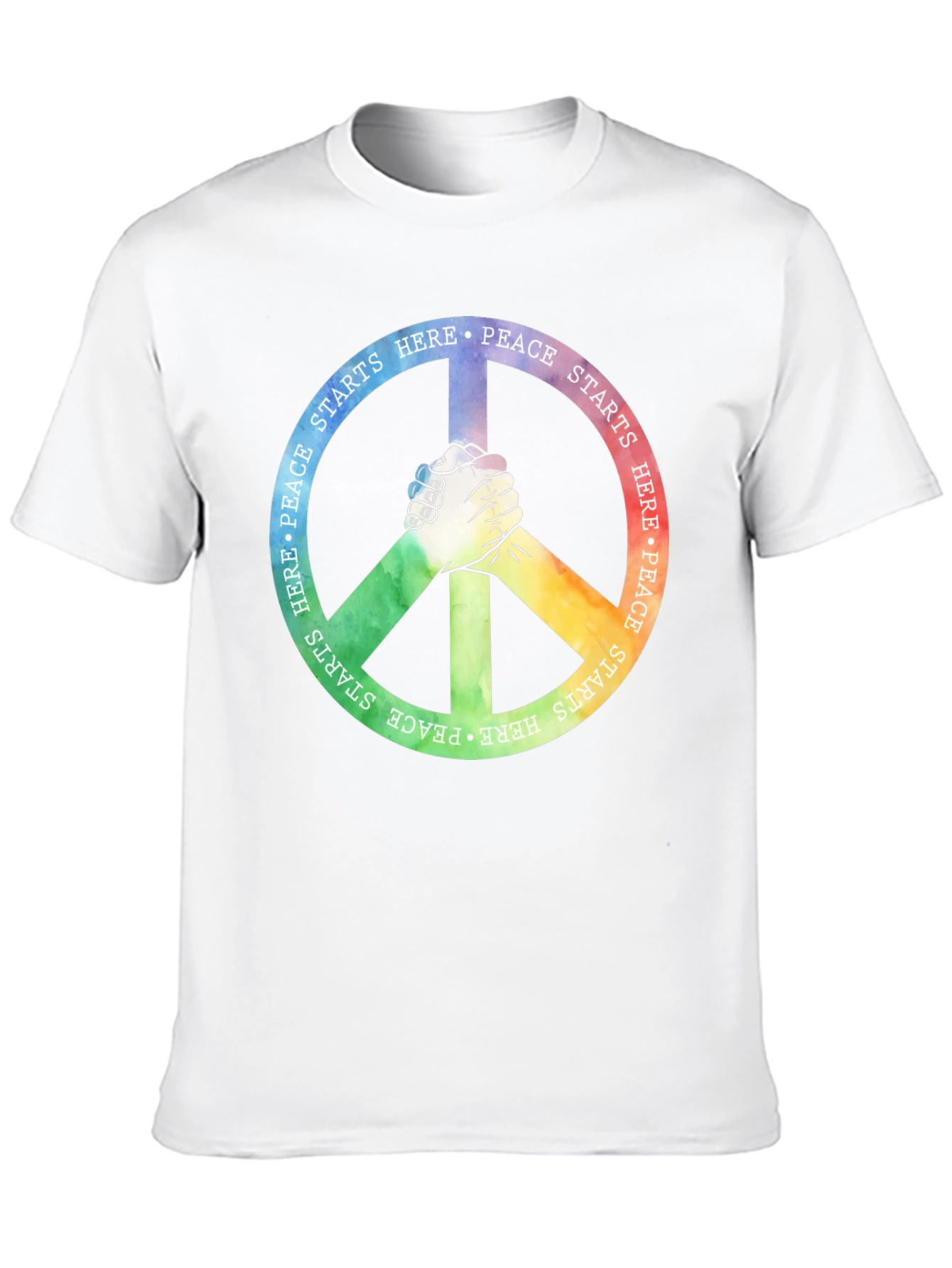 Black Peace Starts Here Graphic T-Shirt view 10