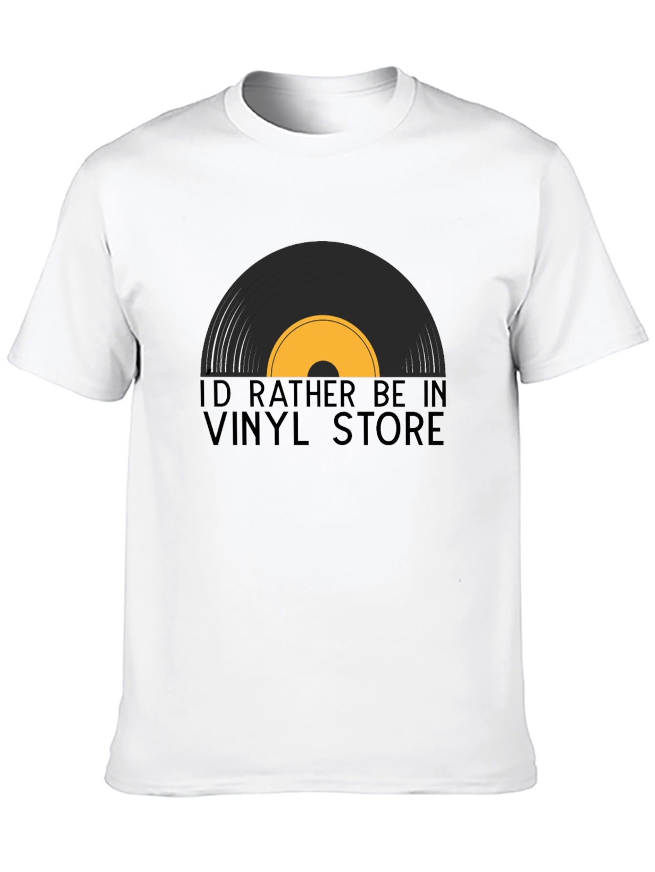 Black Vinyl Store T-Shirt: Retro Music Lover Tee view 10