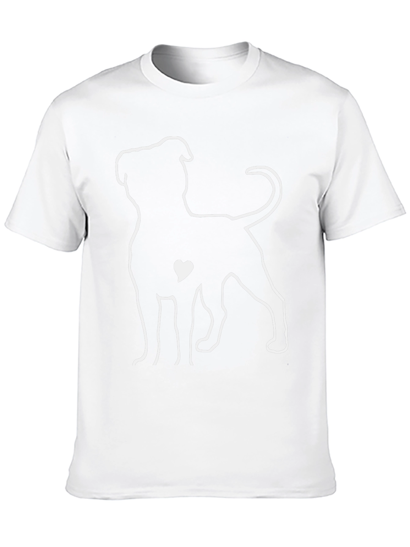 Black Dog Lover T-Shirt - Pitbull Heart Design view 10
