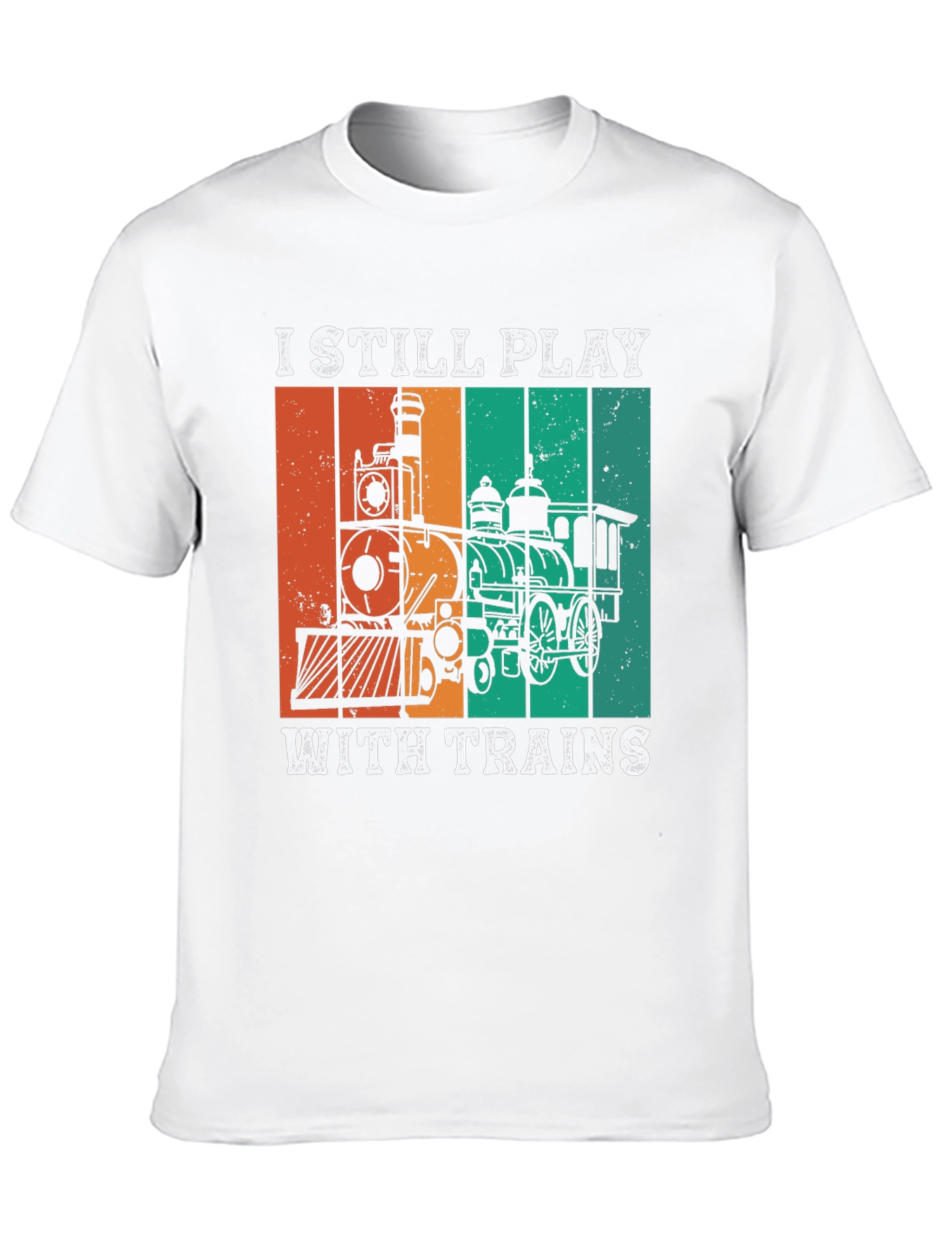 Black I Still Play with Trains T-Shirt view 10