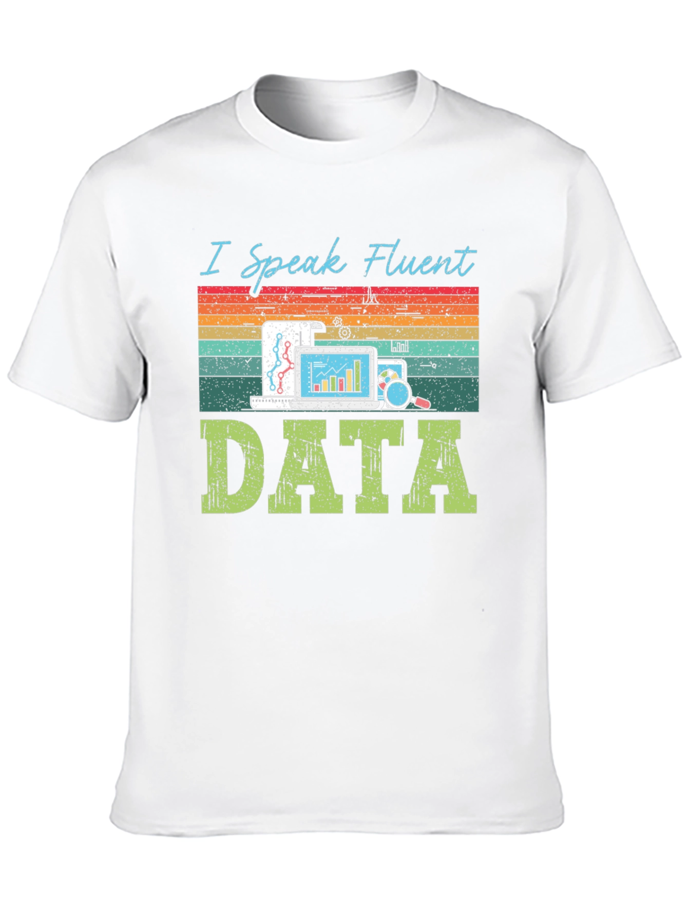 Black I Speak Fluent Data T-Shirt - Data Analyst Tee view 10