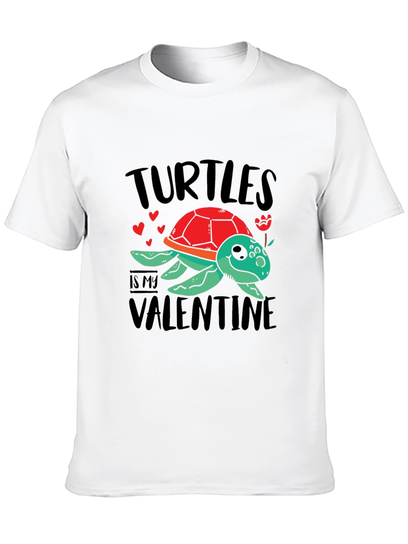 Black Turtle Valentine Graphic Tee Shirt view 10