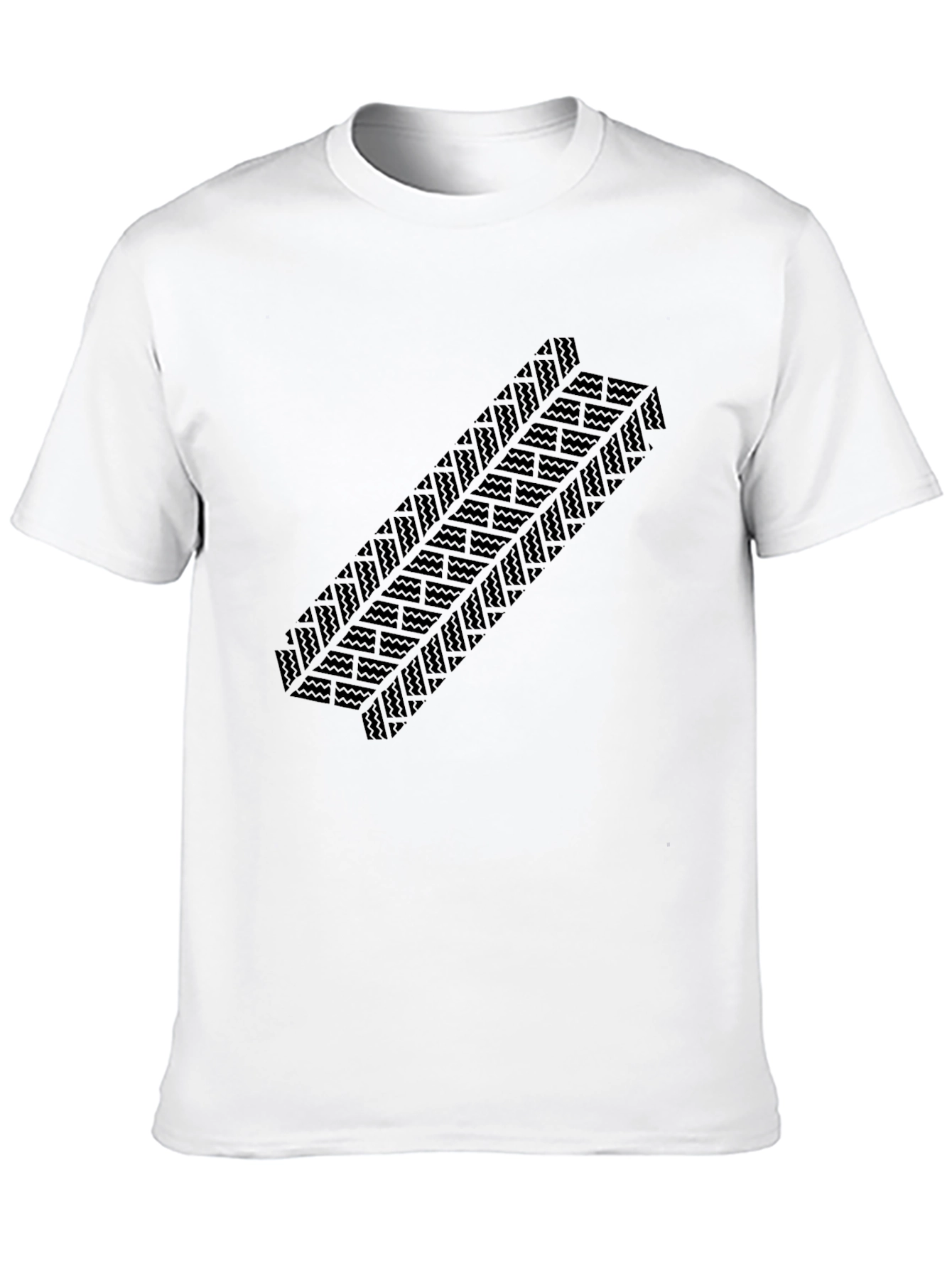 Black Tire Track Graphic Tee - Black Casual Wear view 10