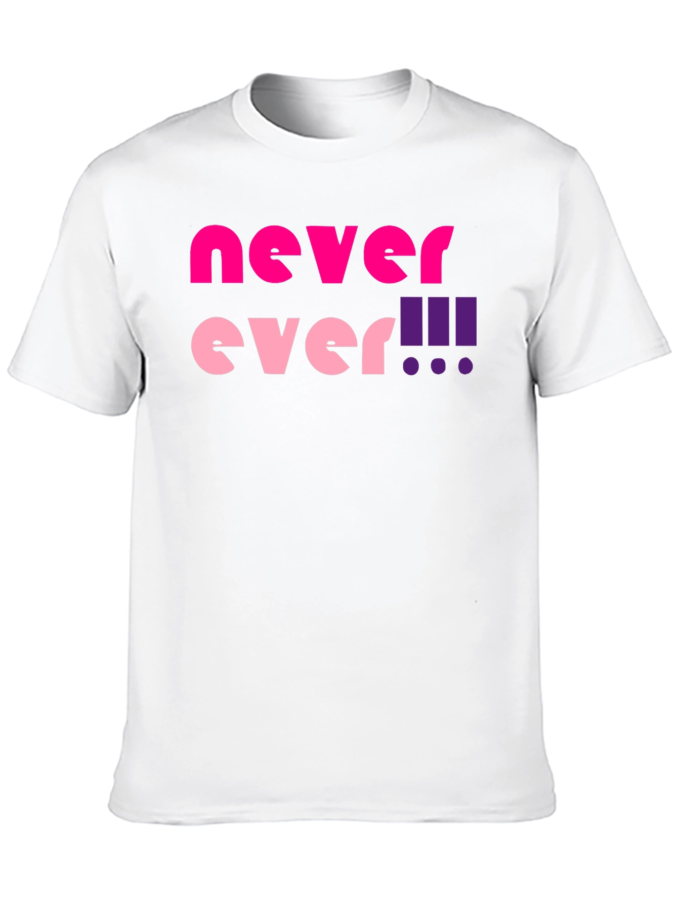 Black Never Ever! Graphic T-Shirt view 10