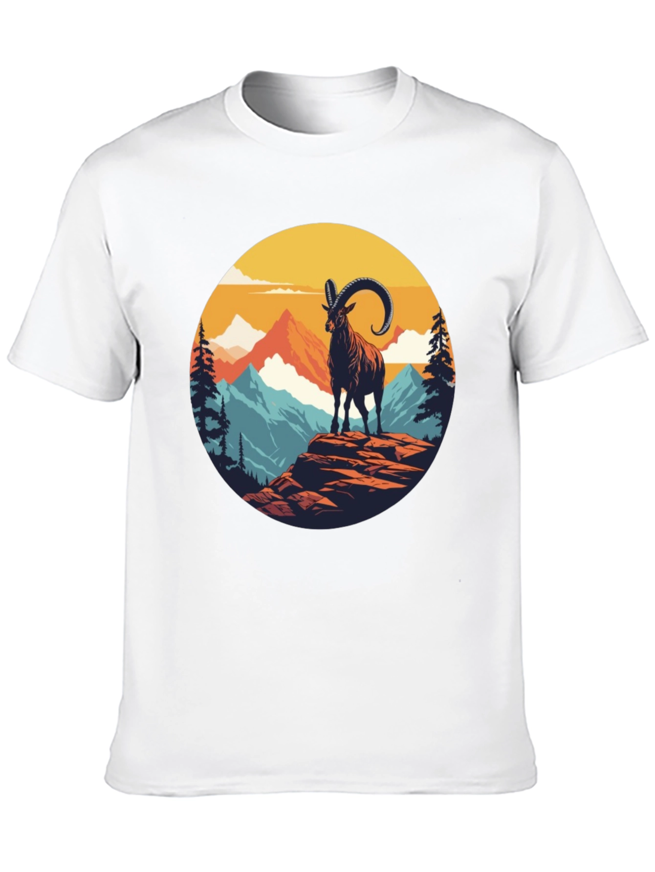 Black Mountain Goat Graphic Tee - Black view 10