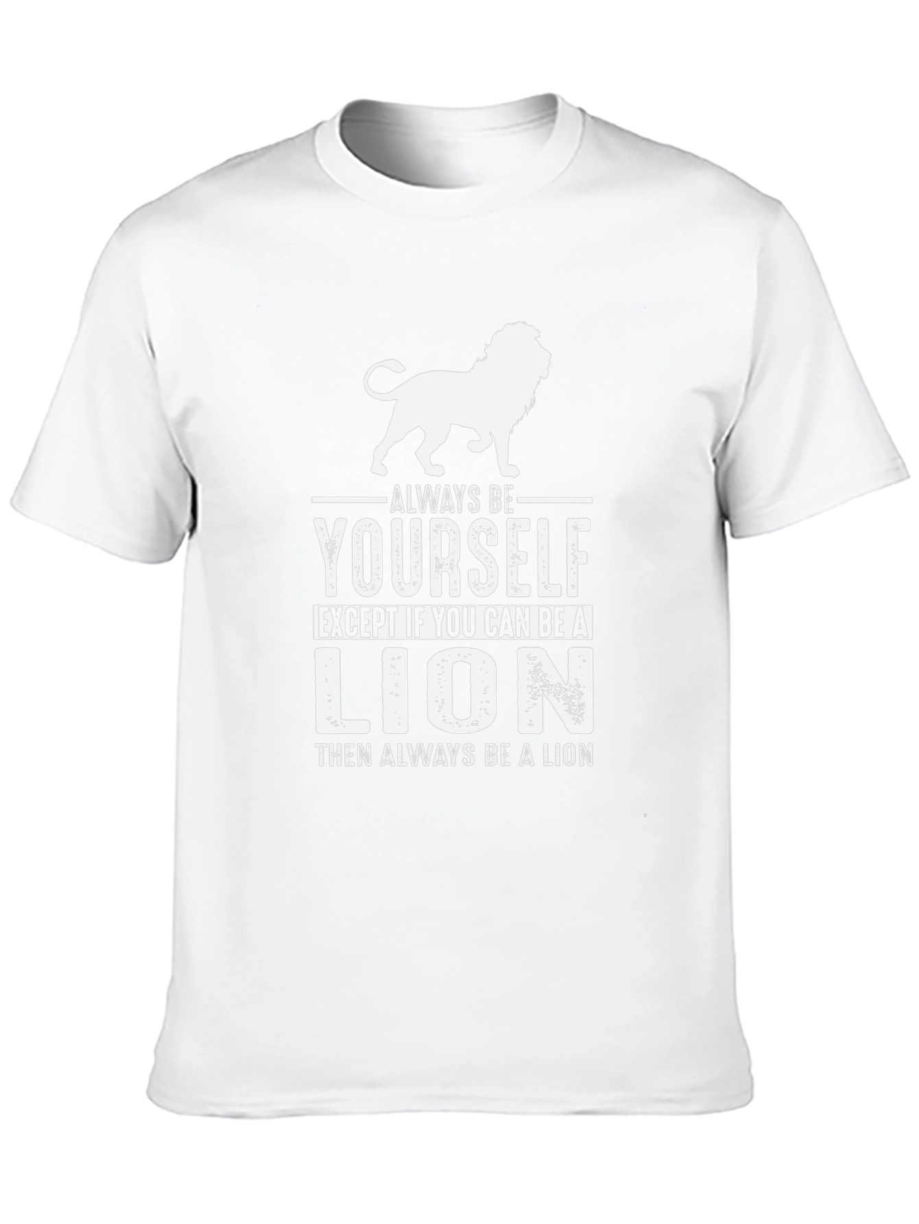 Black Always Be Yourself Lion Graphic T-Shirt view 10