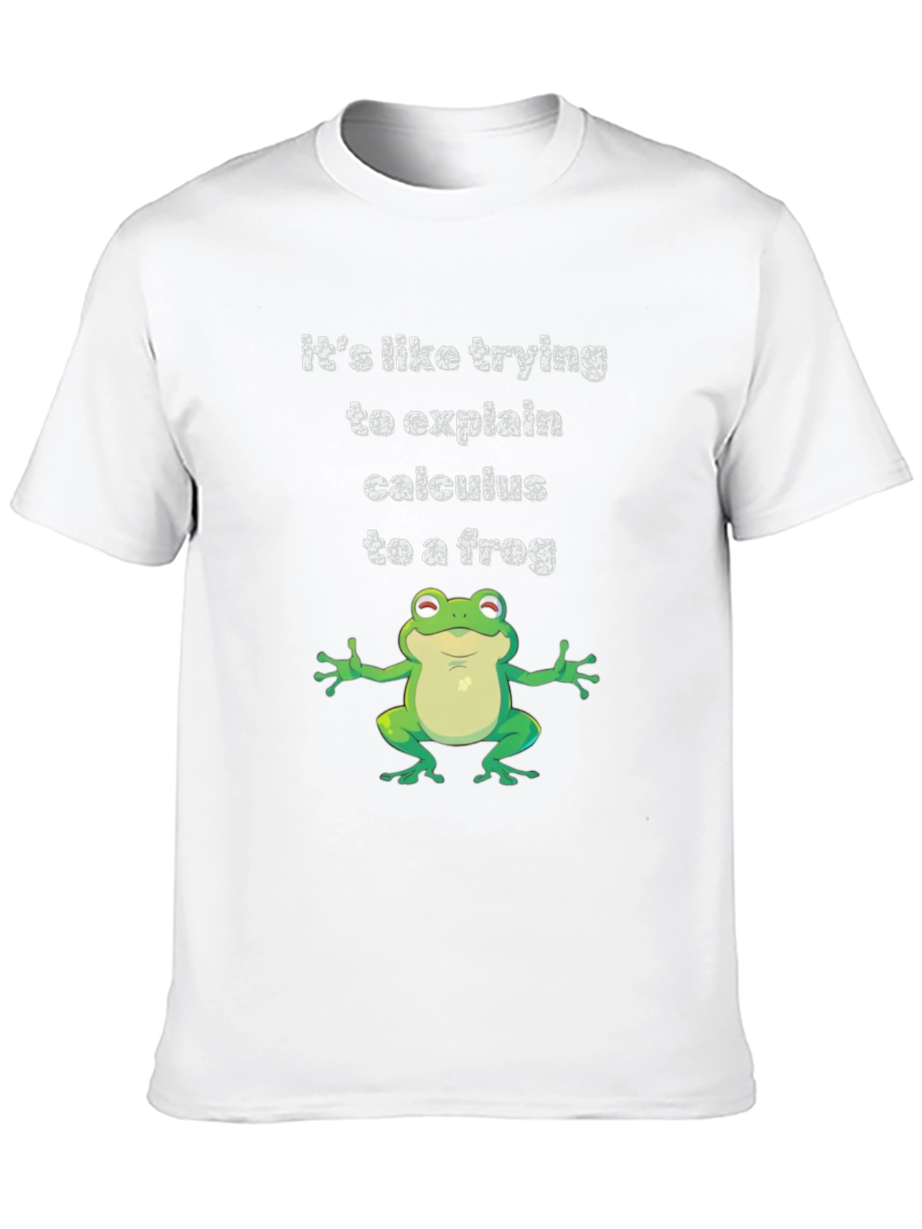Black Funny Calculus Frog Graphic Tee - Black Cotton T-Shirt view 10