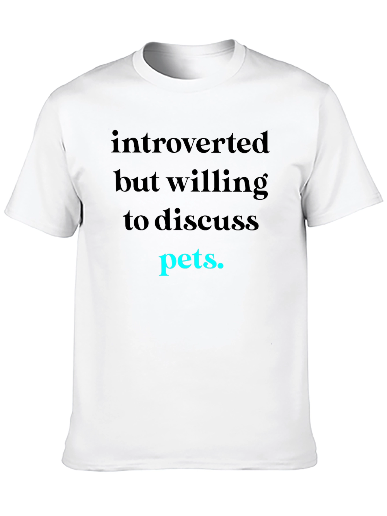 Black Introverted Pets Graphic Tee view 10