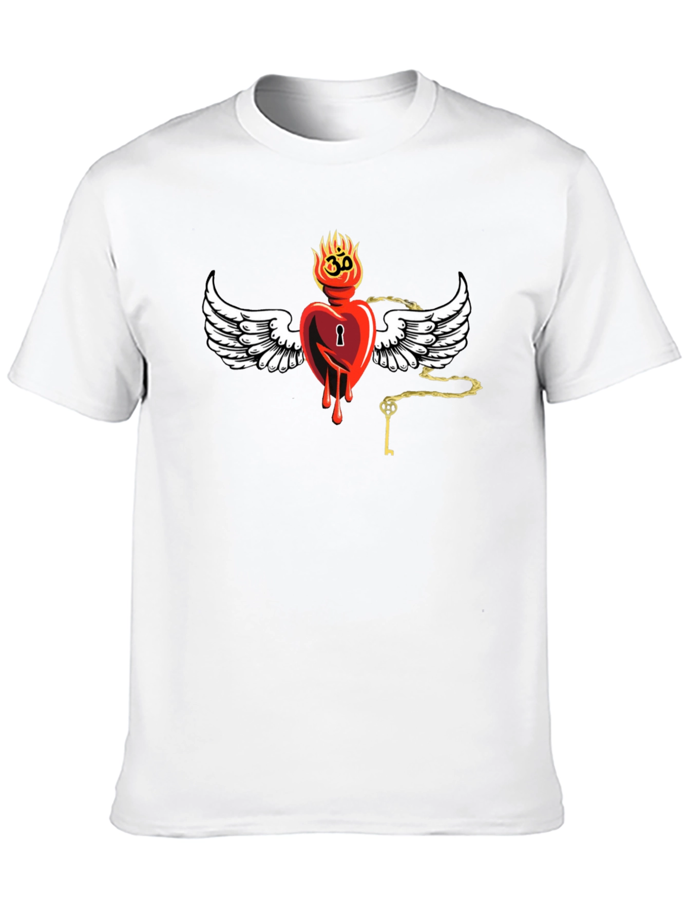 Black Heart with Wings Graphic Print T-Shirt view 10
