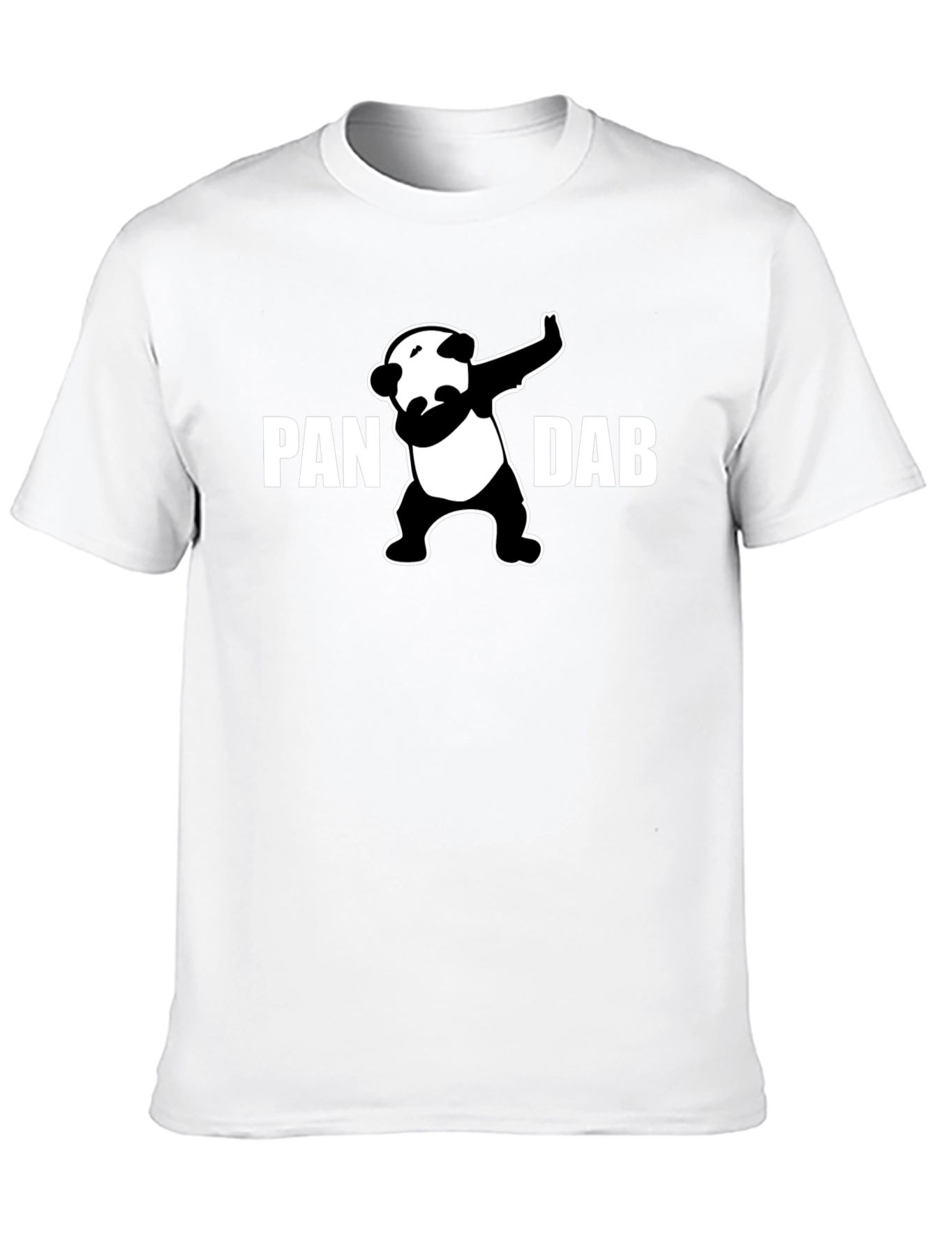 Black Panda Dab Graphic T-Shirt - Black Crew Neck Tee view 10