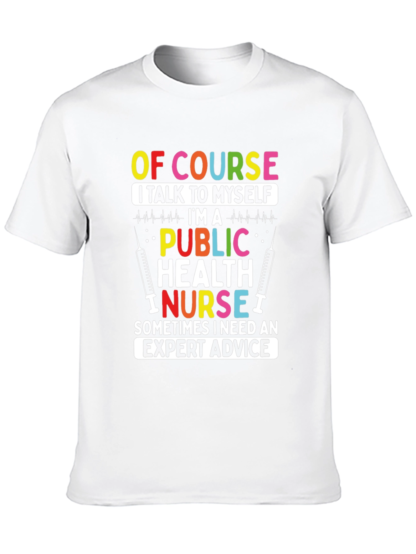 Black Public Health Nurse T-Shirt: Expert Advice Apparel view 10