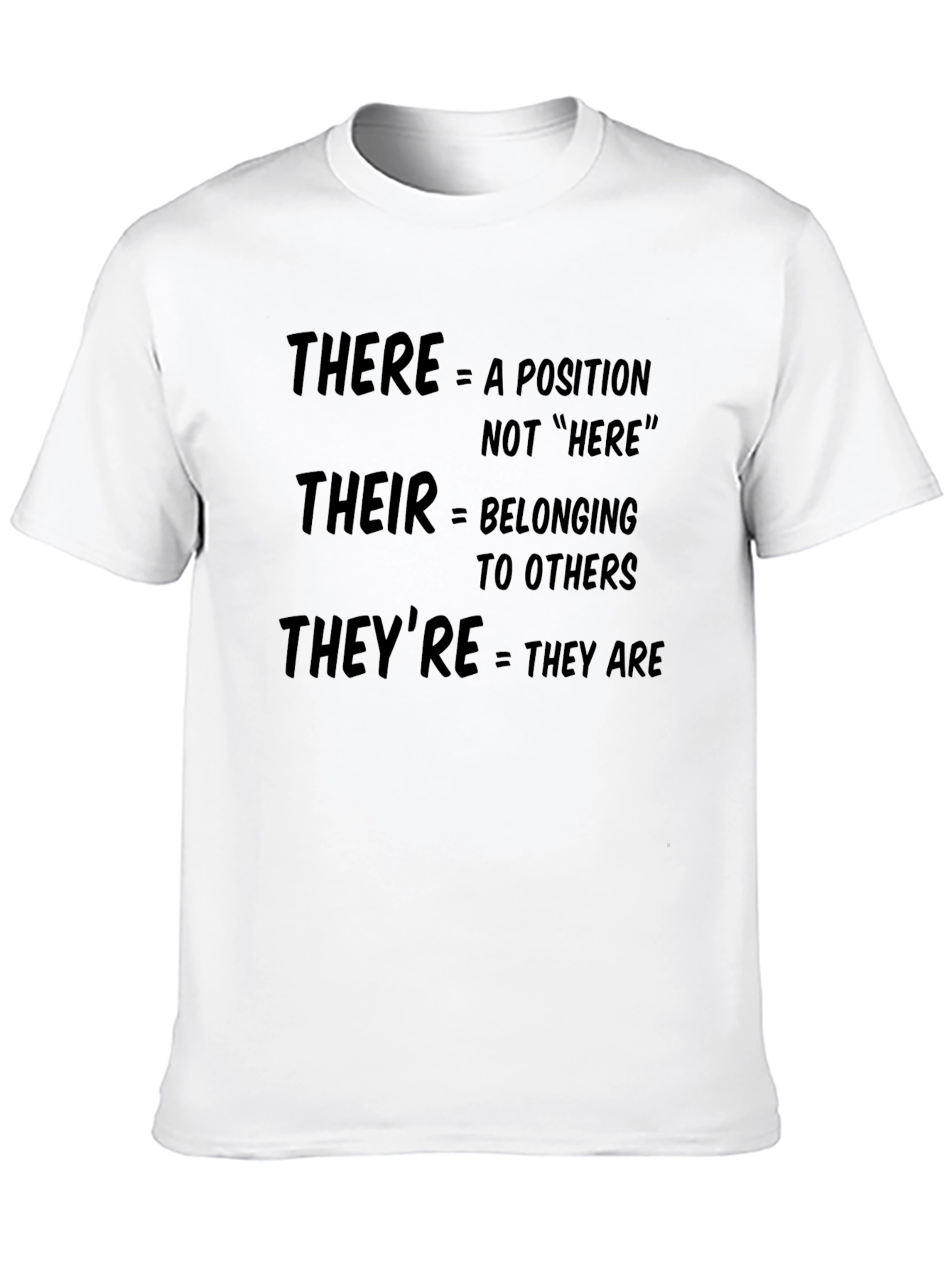 Black Grammar Humor T-Shirt: There, Their, They're Explained view 10