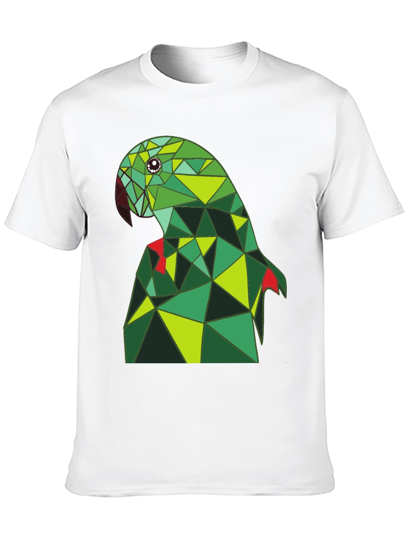 Black Geometric Parrot Tee - Stylish Graphic Print view 10
