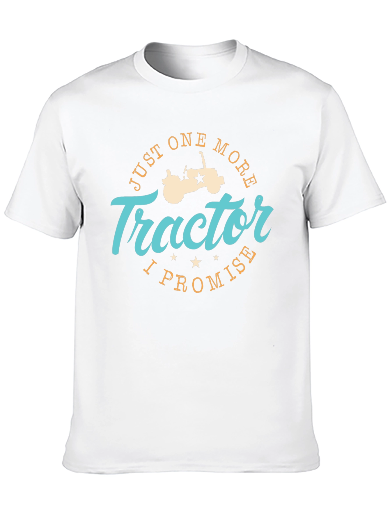 Black Just One More Tractor Black T-Shirt view 10