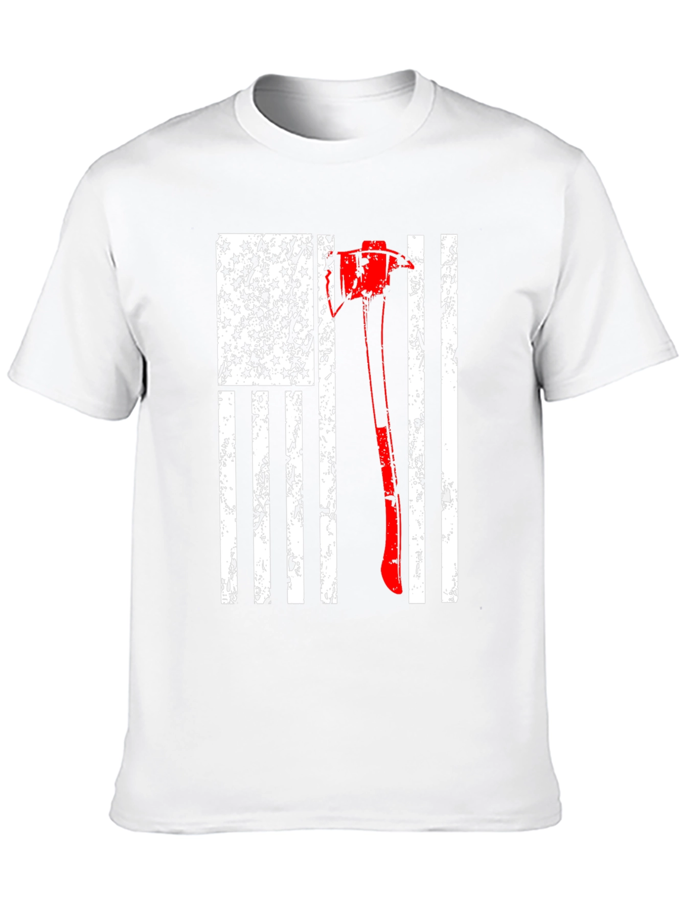 Firefighter Axe USA Flag T-Shirt - 10
