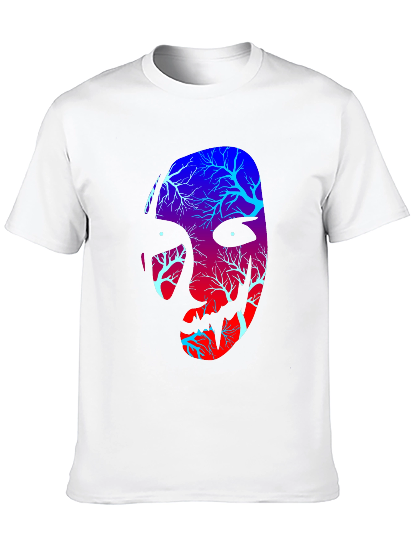 Black Tree Spirit Face Graphic Tee - Black view 10