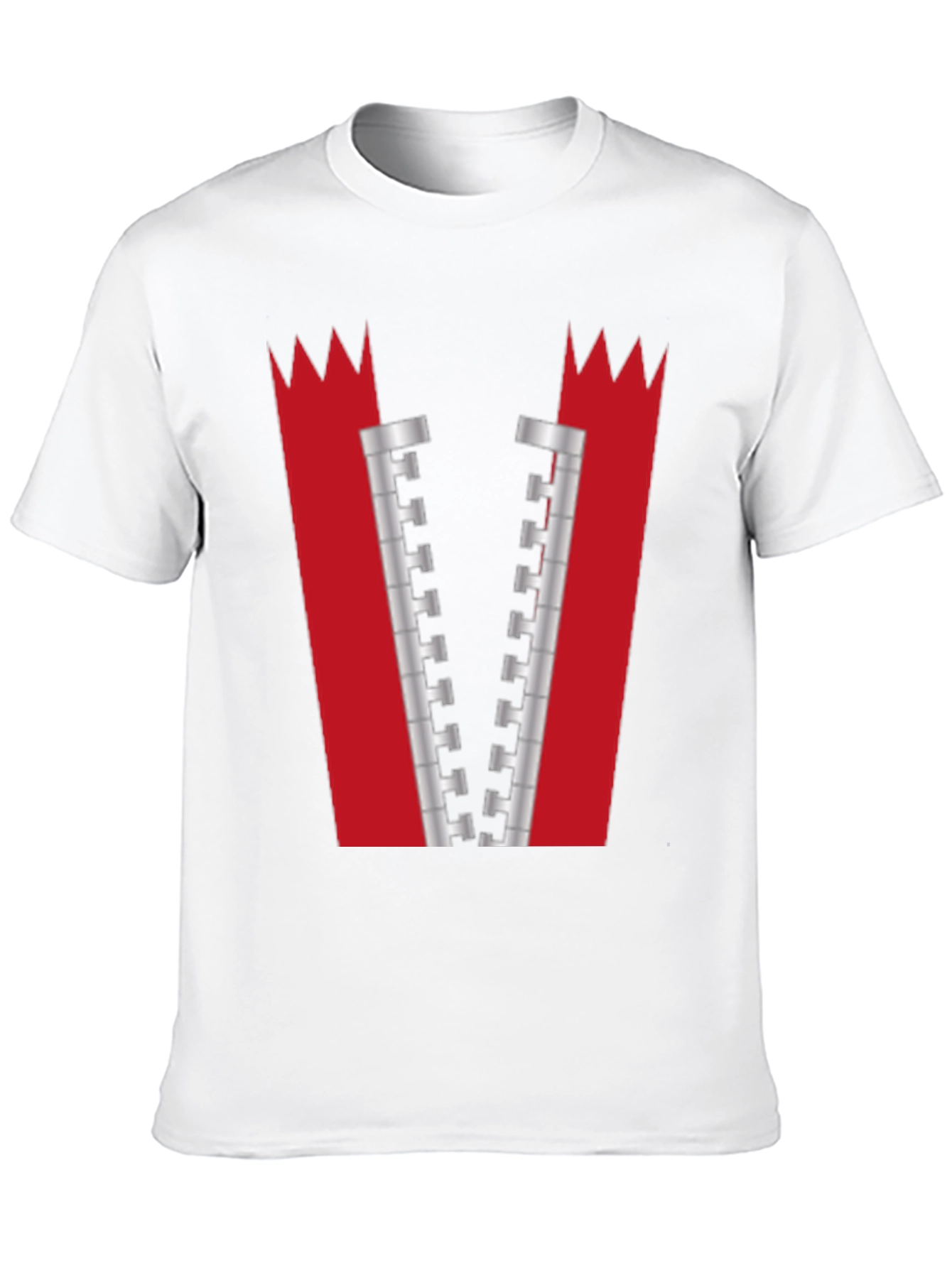 Black Novelty Zipper Graphic T-Shirt - Bold Black Tee view 10