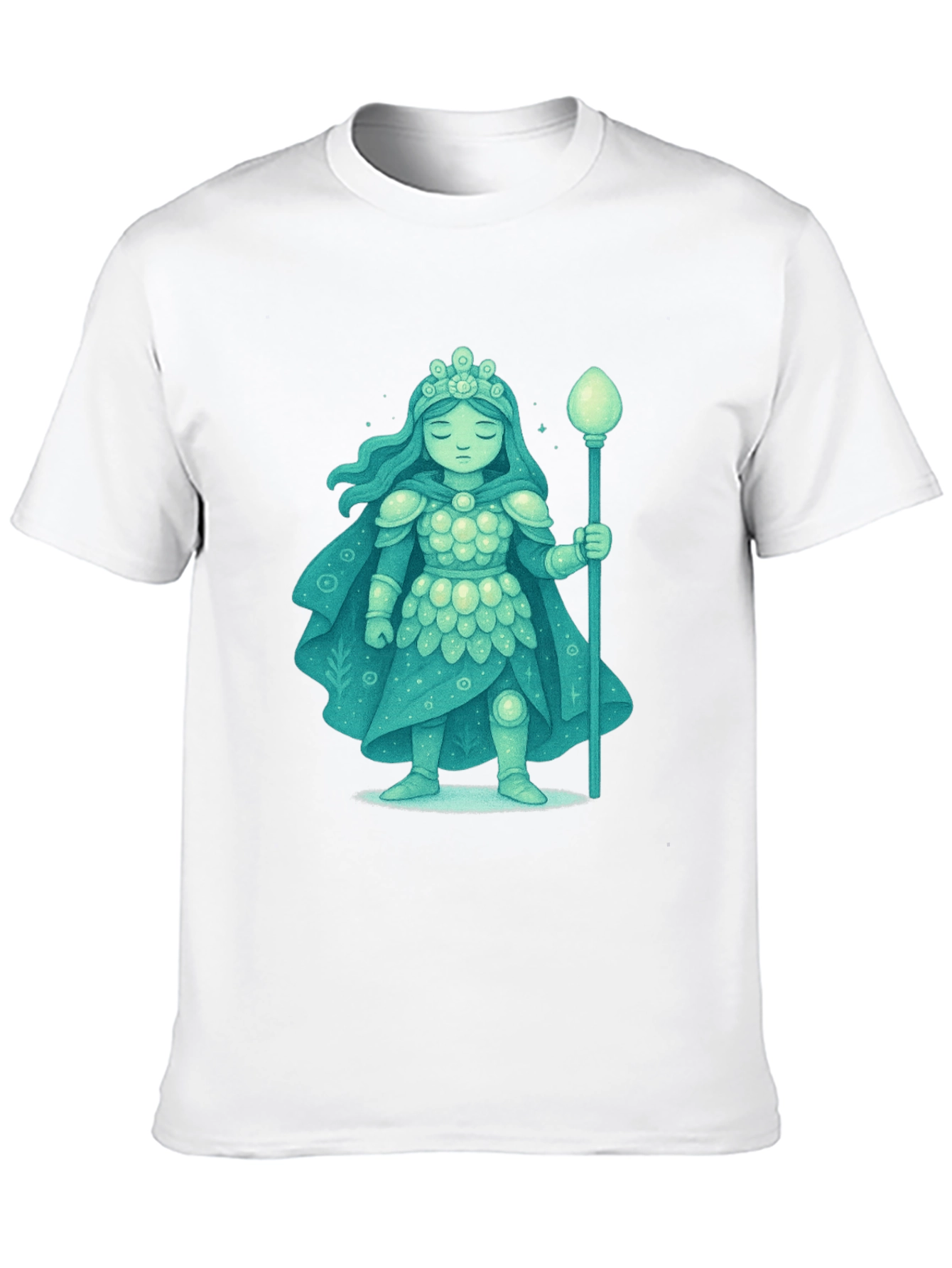 Black Mystical Ice Queen Graphic Tee - Unique Fantasy Design view 10