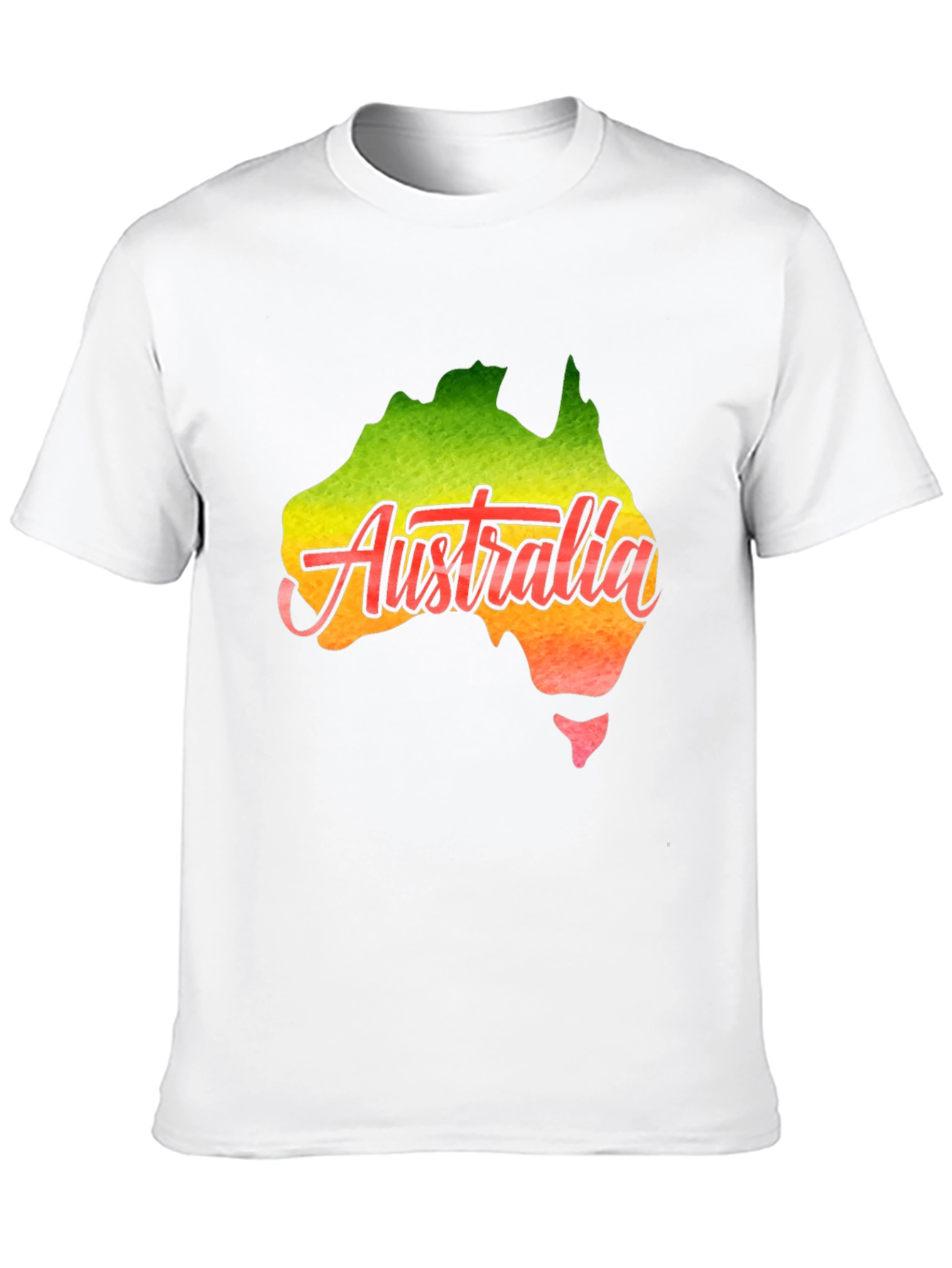 Black Australia Map T-Shirt - Black Cotton Graphic Tee view 10