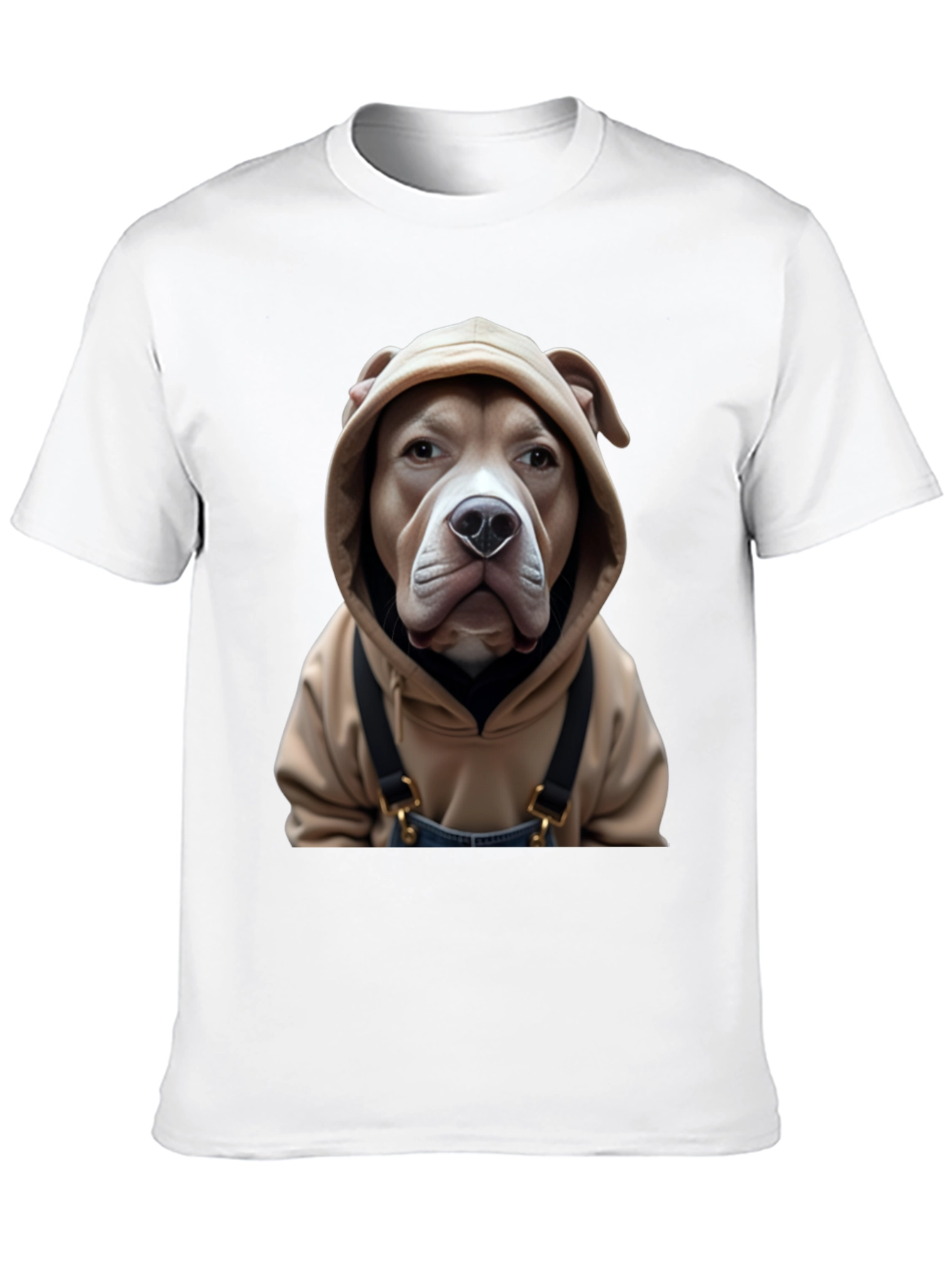 Black Dog in Hoodie T-Shirt - Novelty Graphic Tee view 10