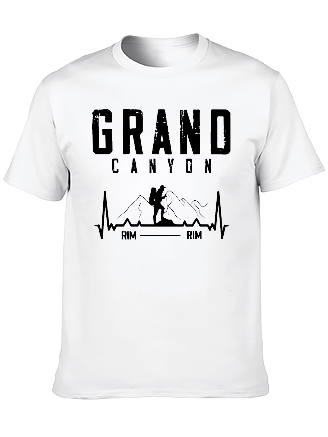 Black Grand Canyon Rim Hiker Graphic Tee view 10