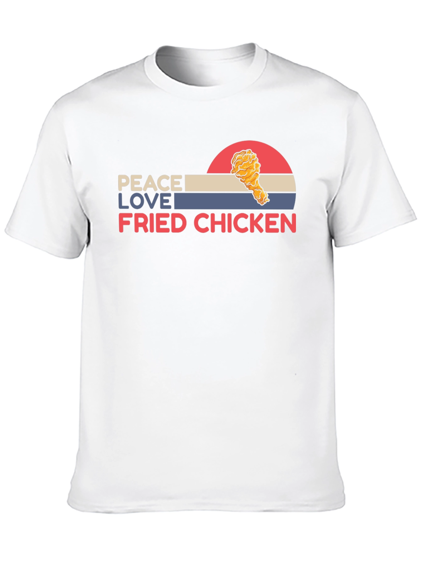 Black Peace Love Fried Chicken Graphic Tee view 10