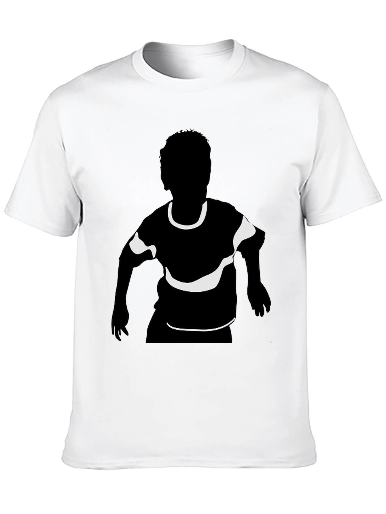Black Black T-Shirt with Child Silhouette Graphic Print view 10
