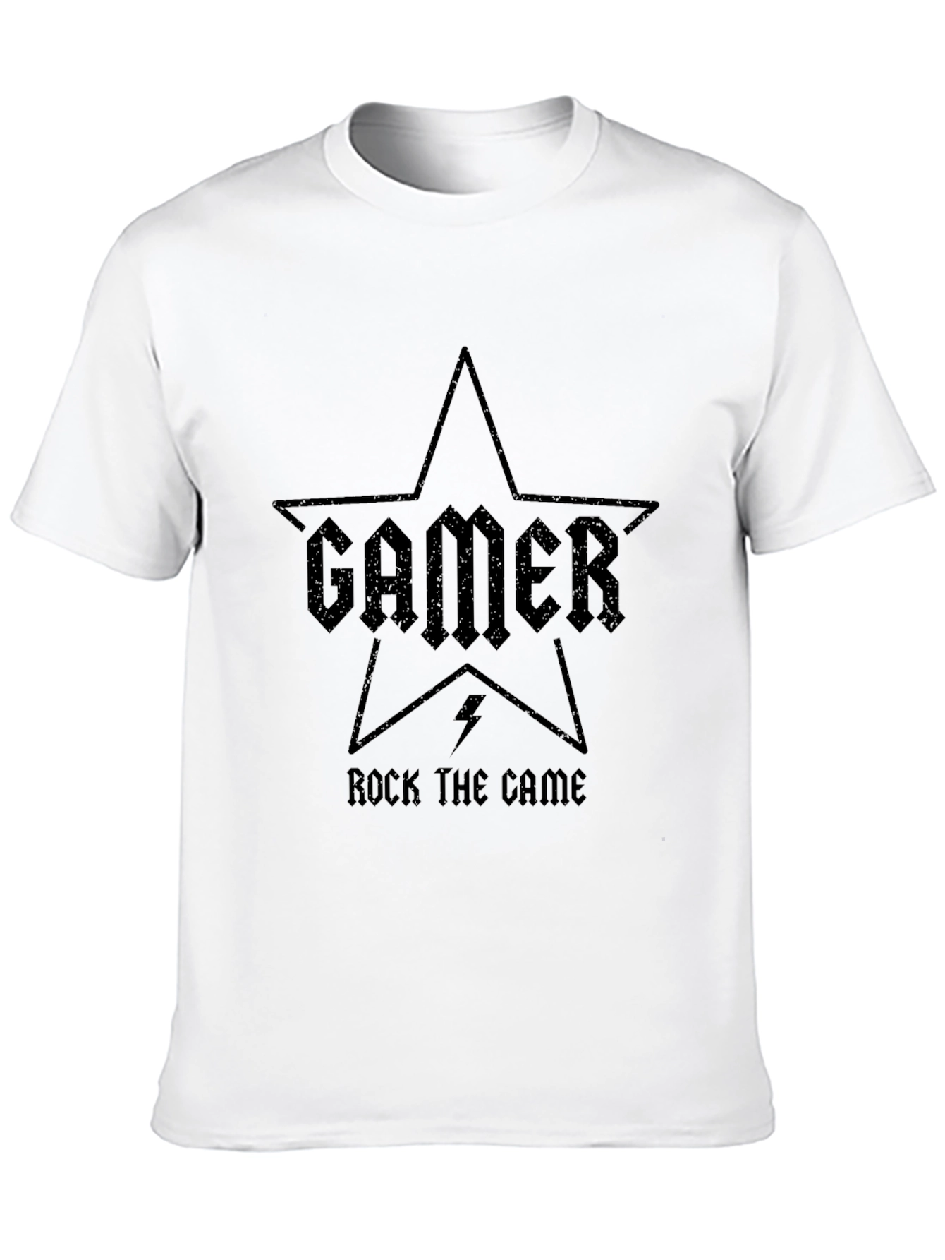 Black Gamer Rock the Game Black T-Shirt view 10