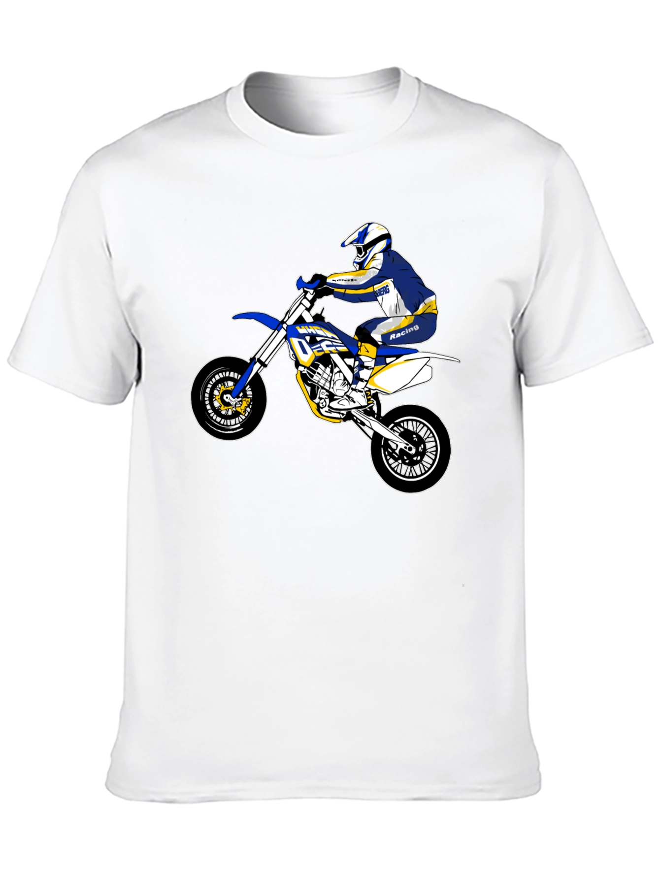 Black Dirt Bike Rider Graphic Tee - Black view 10