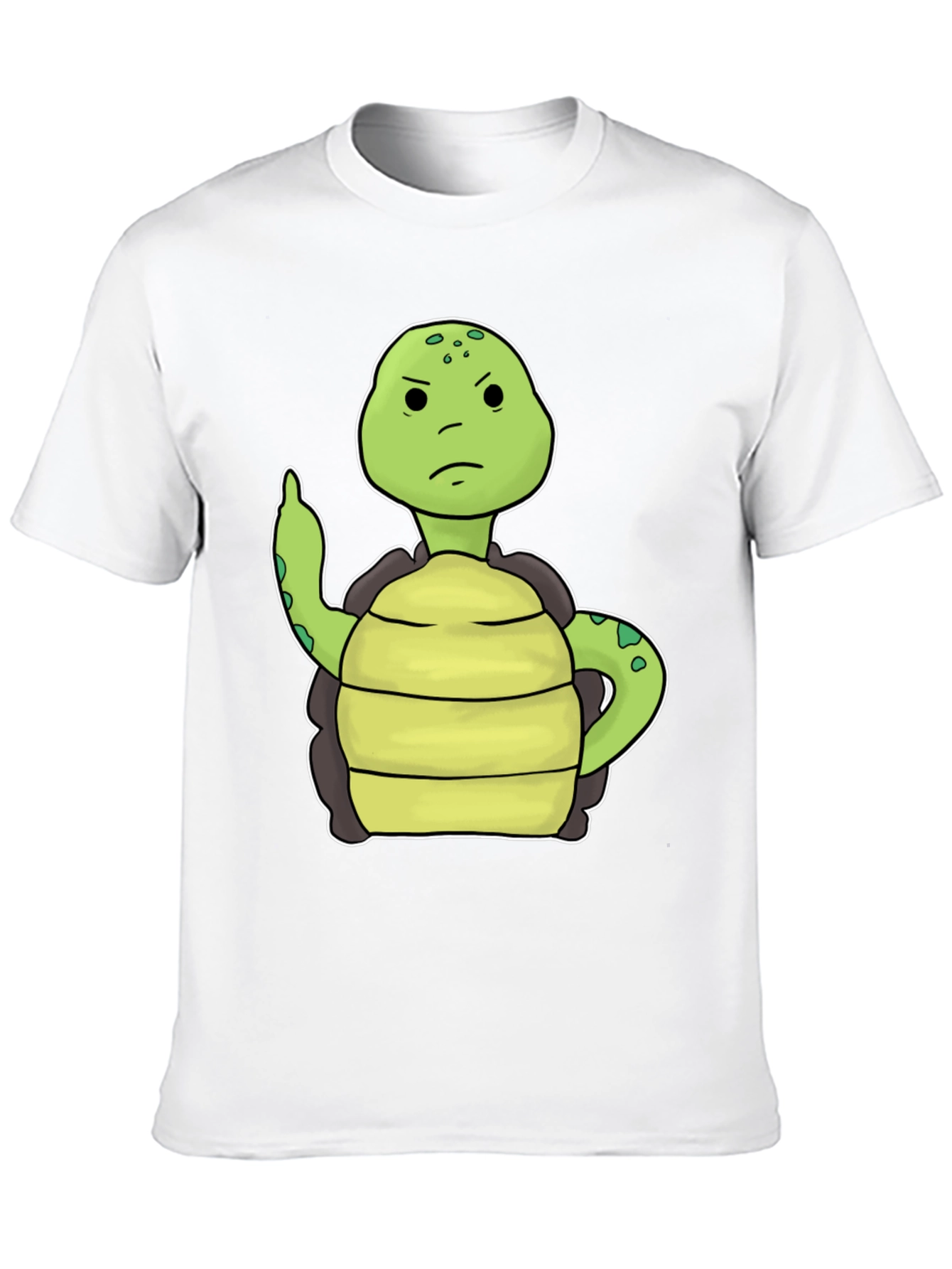 Black Grumpy Turtle T-Shirt Funny Graphic Tee view 10