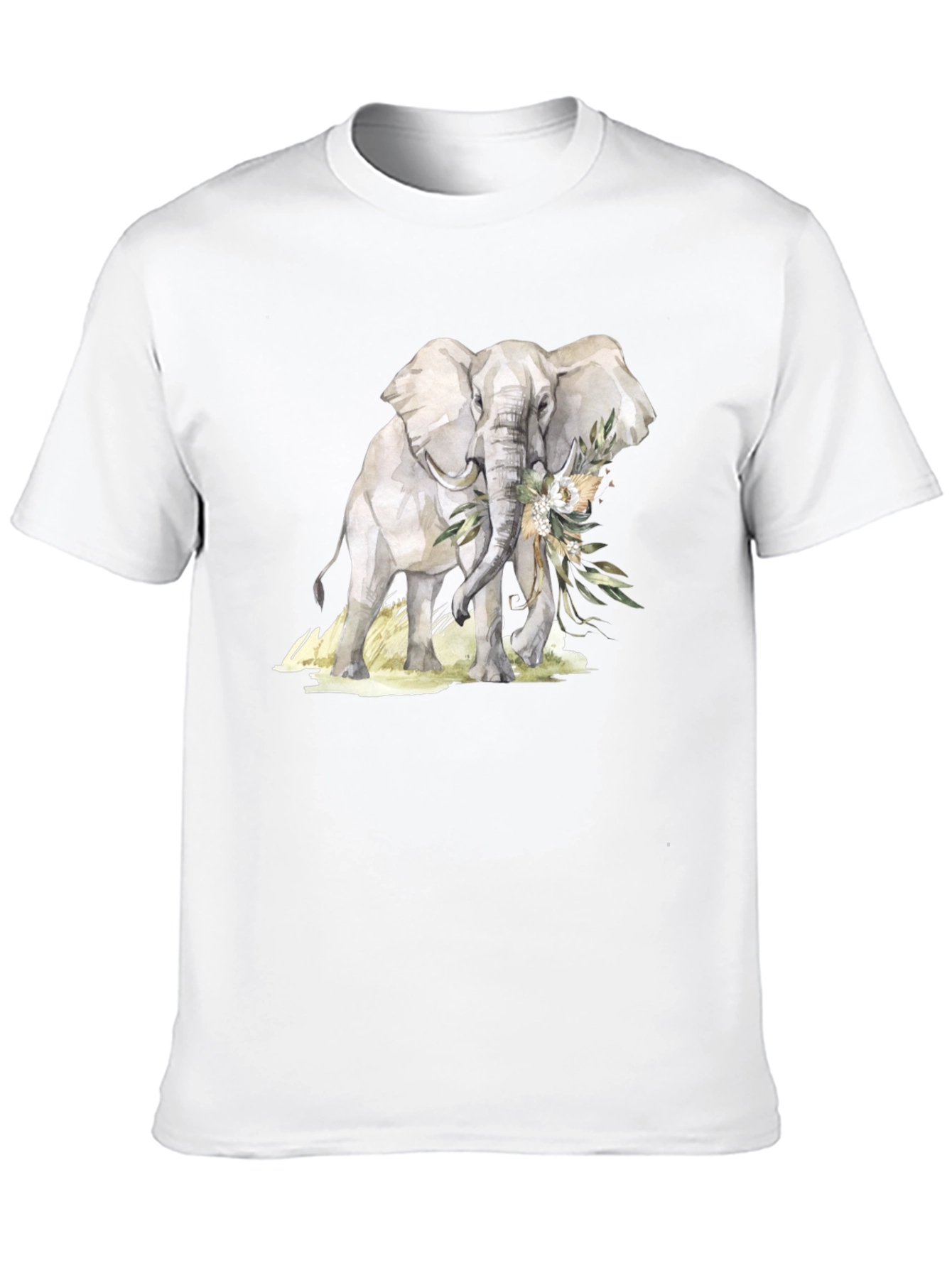 Black Elephant Floral T-Shirt - Stylish Graphic Tee view 10