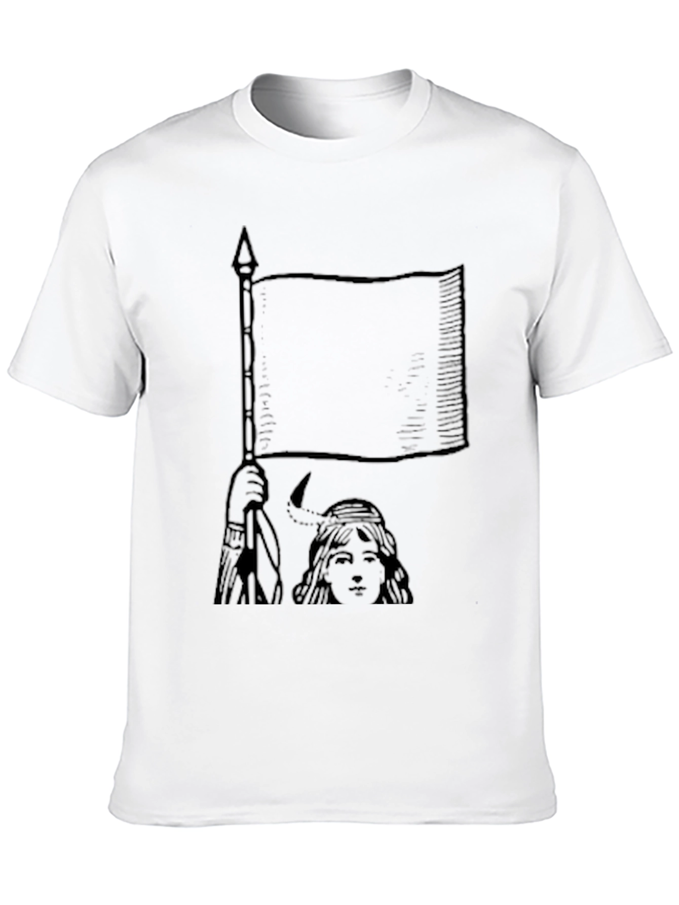 Black Flagbearer Graphic Tee - Unisex Black T-Shirt view 10