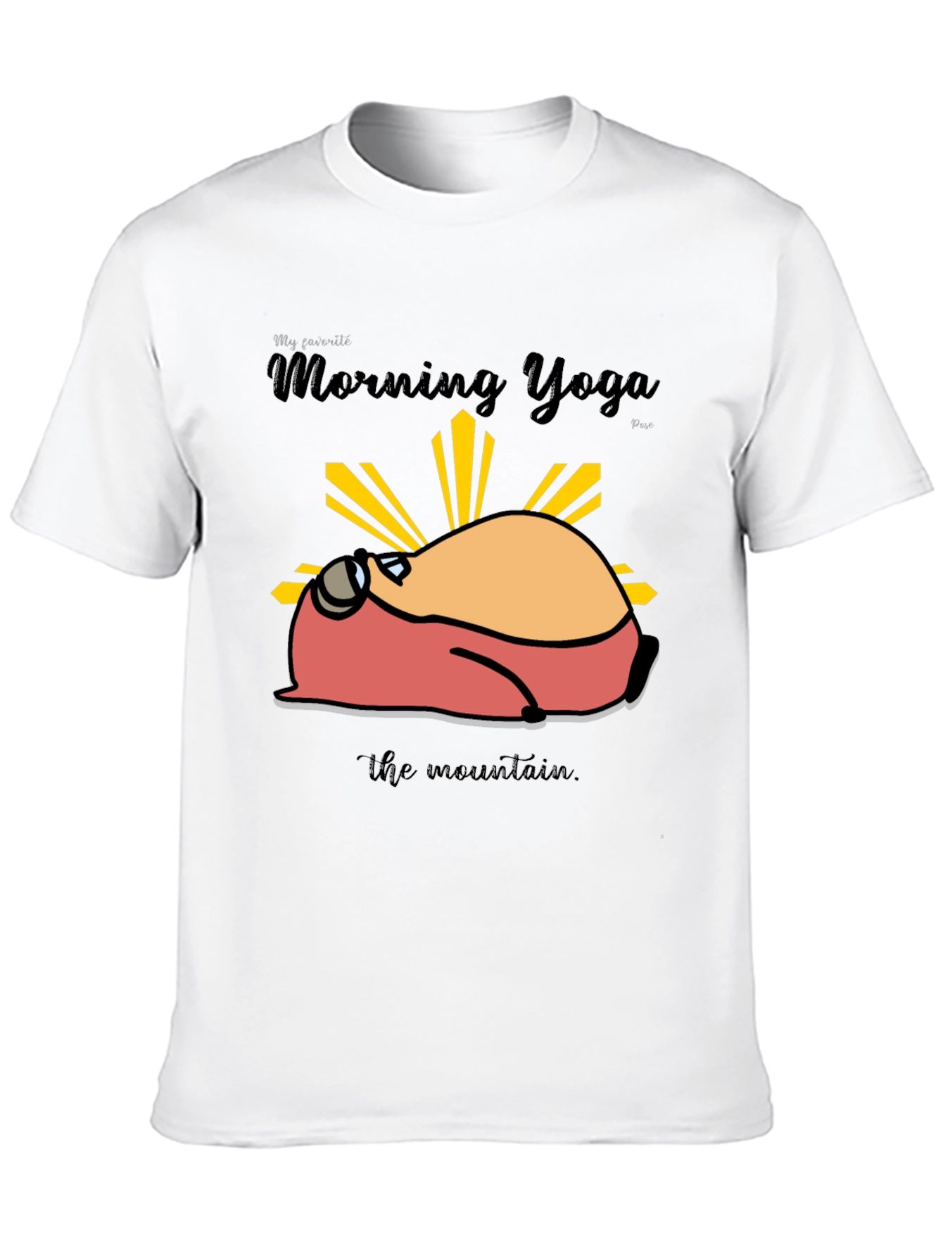 Black Morning Yoga Mountain T-Shirt view 10