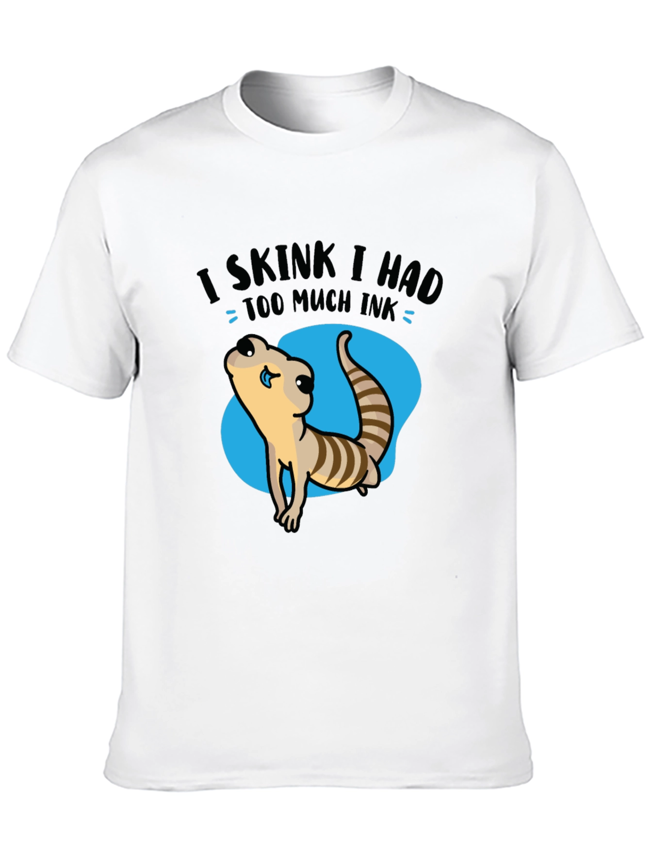 Black Funny Skink Graphic T-Shirt view 10