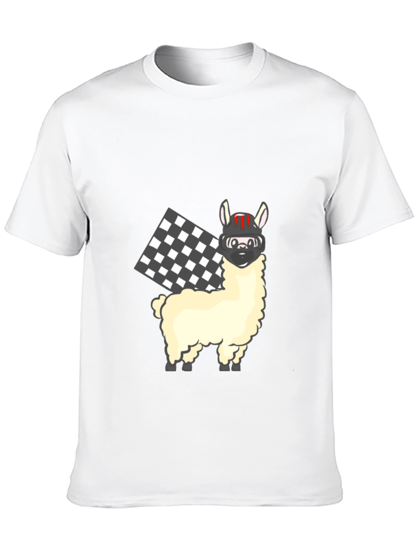 Black Llama Racer Black T-Shirt view 10