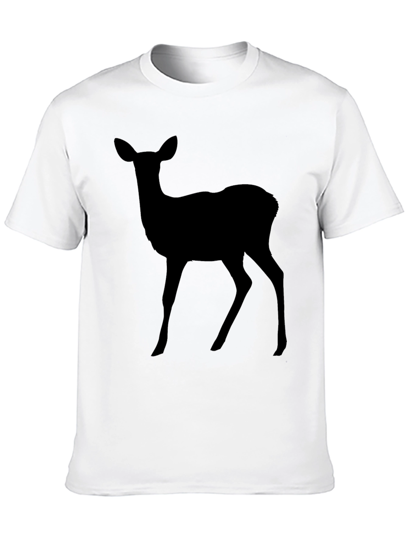 Black Deer Silhouette T-Shirt - Classic Style view 10