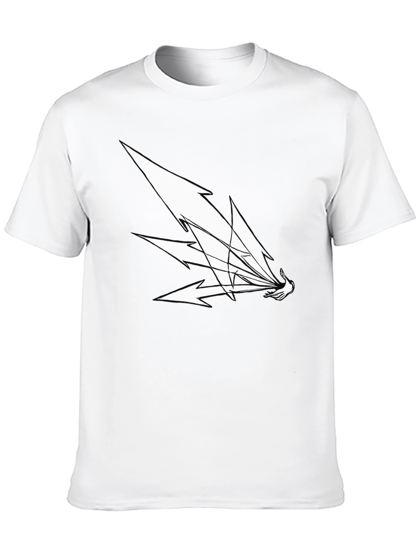 Black Men's Graphic T-Shirt - Arrow Design view 10