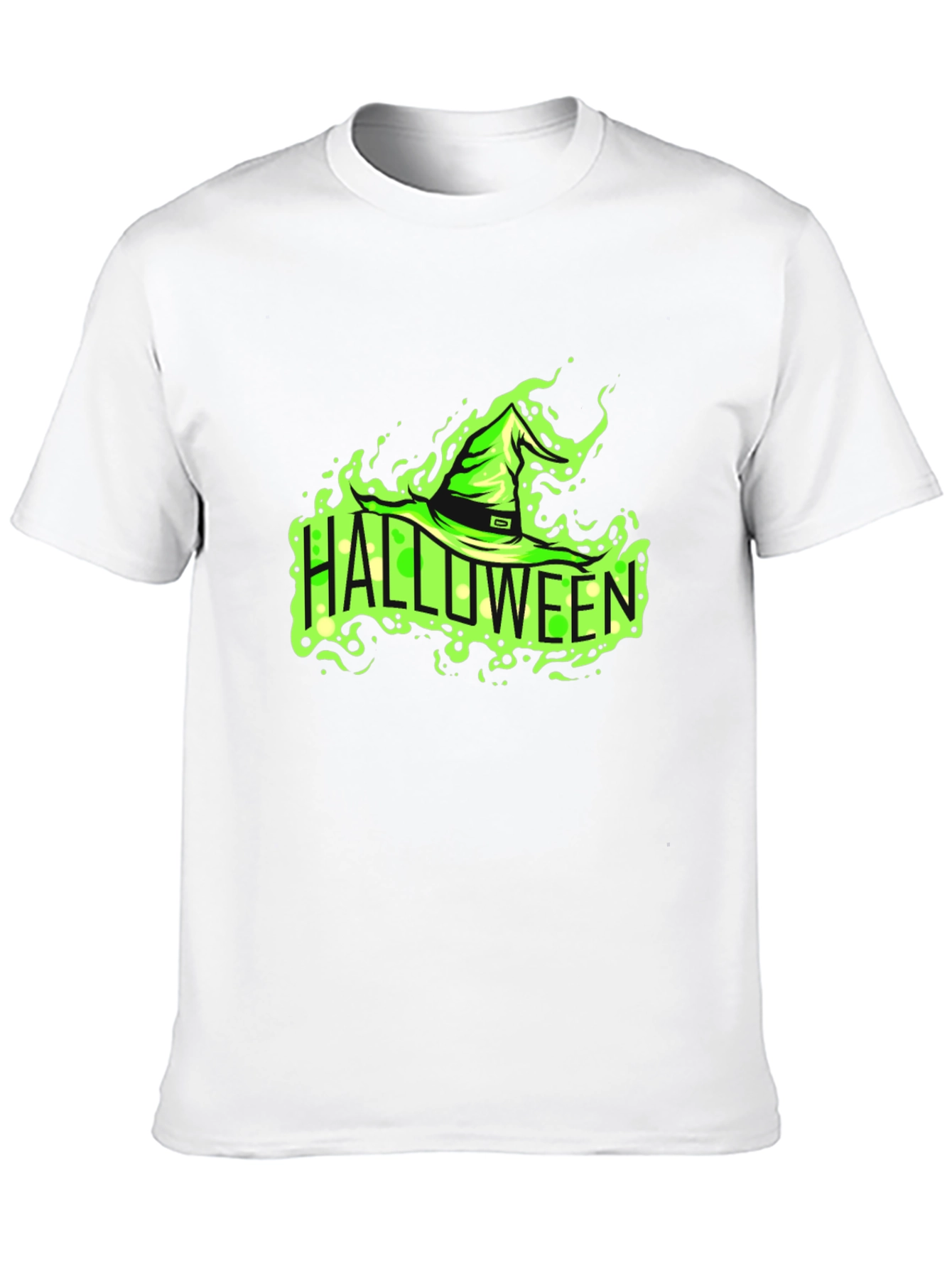 Black Halloween Witch Hat Graphic Tee view 10