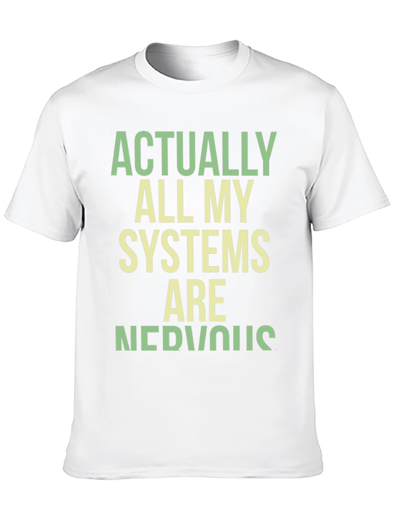 Black Nervous Systems Graphic Tee - Funny Sarcastic T-Shirt view 10