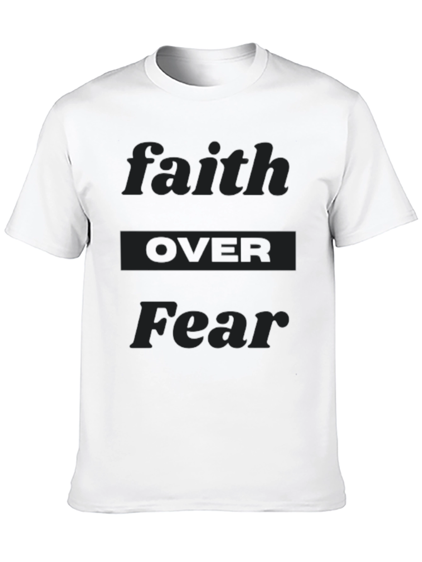 Black Faith Over Fear Black T-Shirt view 10