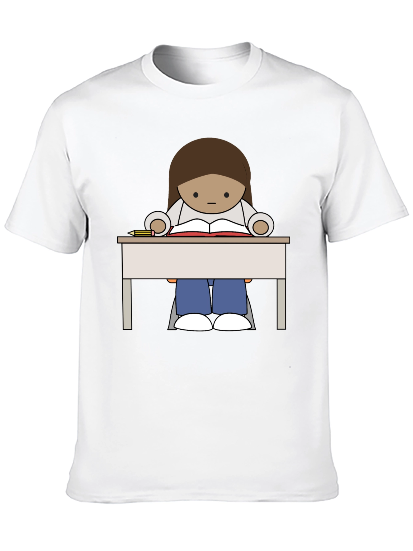 Studious Cartoon Graphic Tee - 10