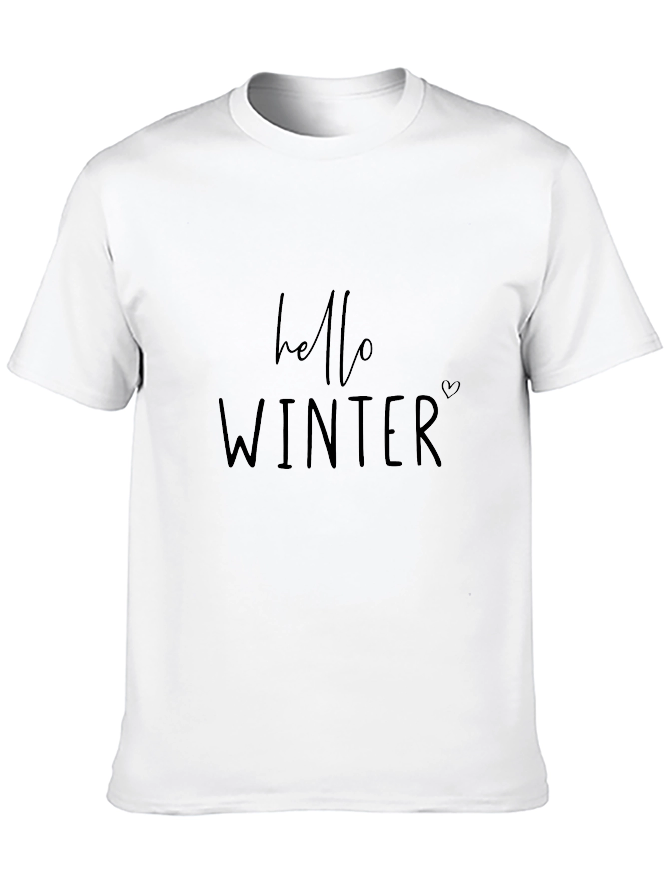 Black Hello Winter Graphic Tee - Men's Black T-Shirt view 10