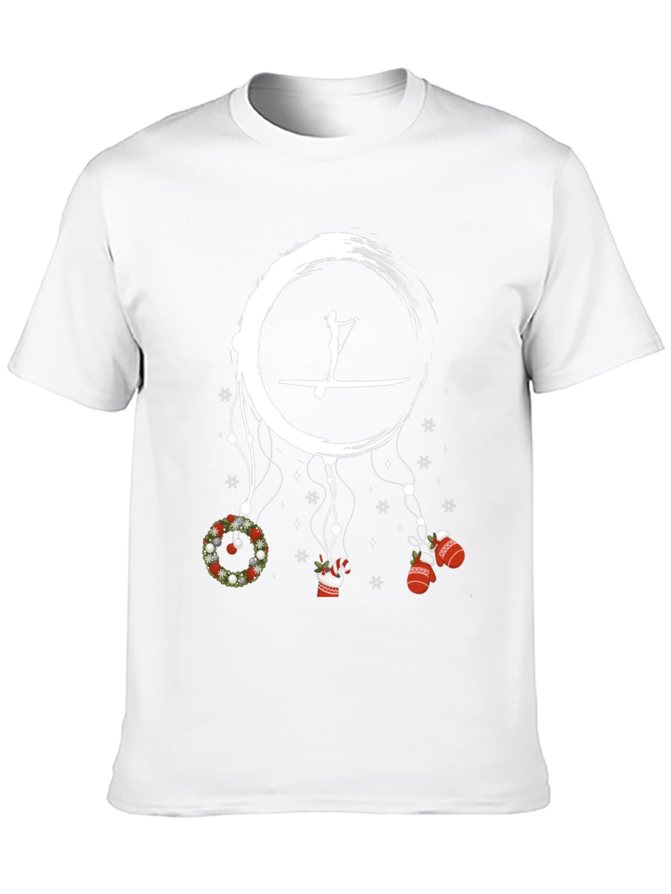 Black Paddleboard Christmas Dream T-shirt view 10