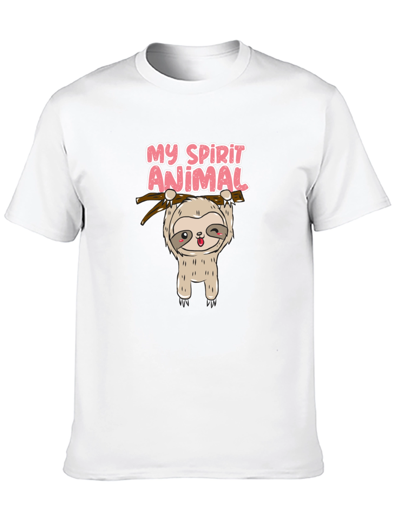 Black Cute Sloth My Spirit Animal Graphic T-Shirt view 10