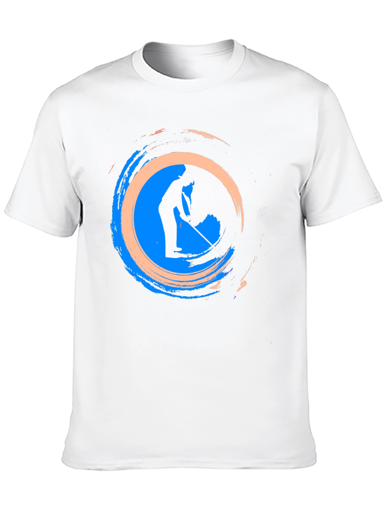 Black Abstract Golf T-Shirt - Stylish Graphic Tee view 10