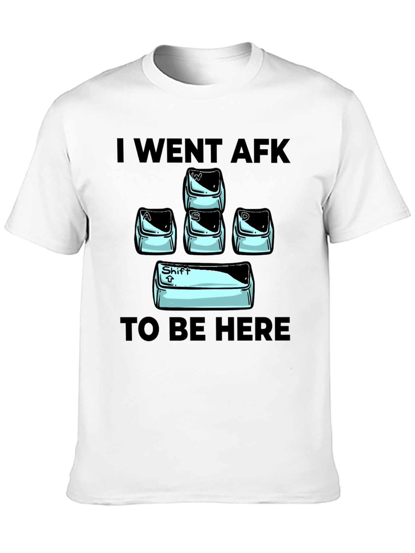 Black Gamer 'I Went AFK' Black Graphic T-Shirt view 10