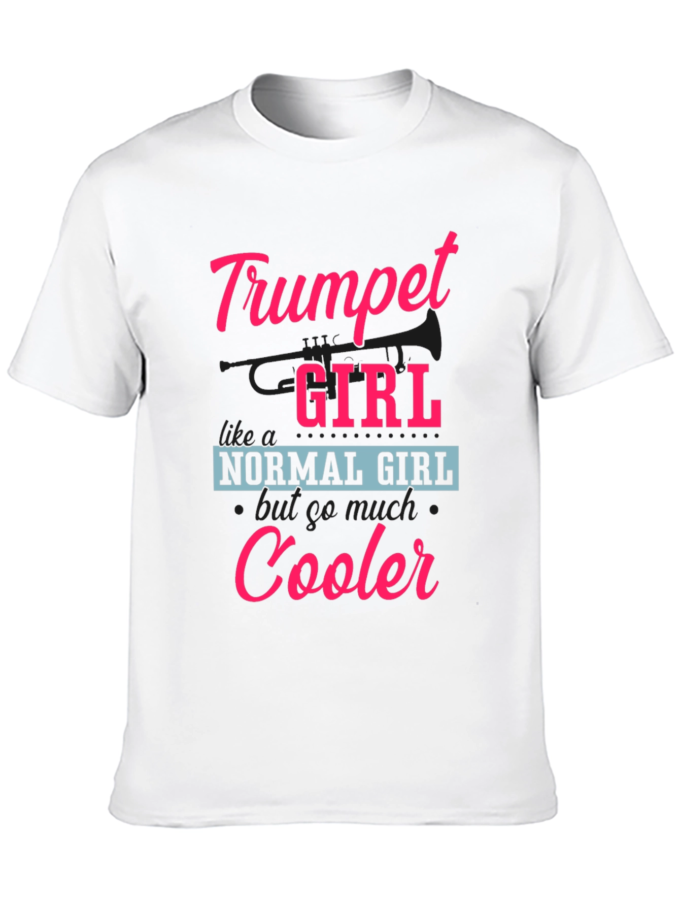 Black Trumpet Girl T-Shirt - Cooler Than Normal! view 10